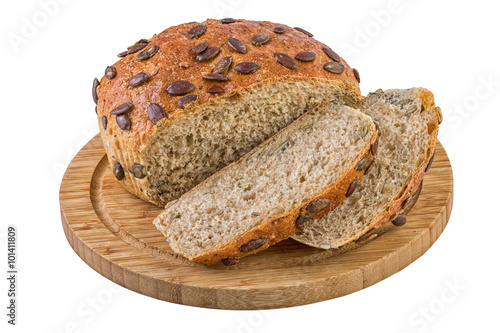 Pumpkin Seed Bread Isolated Clipping Path Included