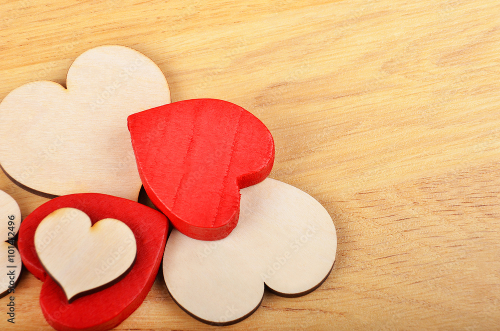 Obraz premium Heart on wooden background