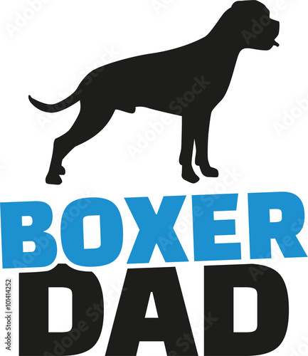 Boxer dad with dog silhouette