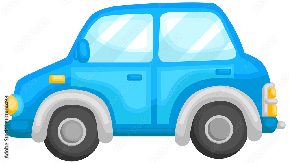 Fototapeta premium Cute Blue Car