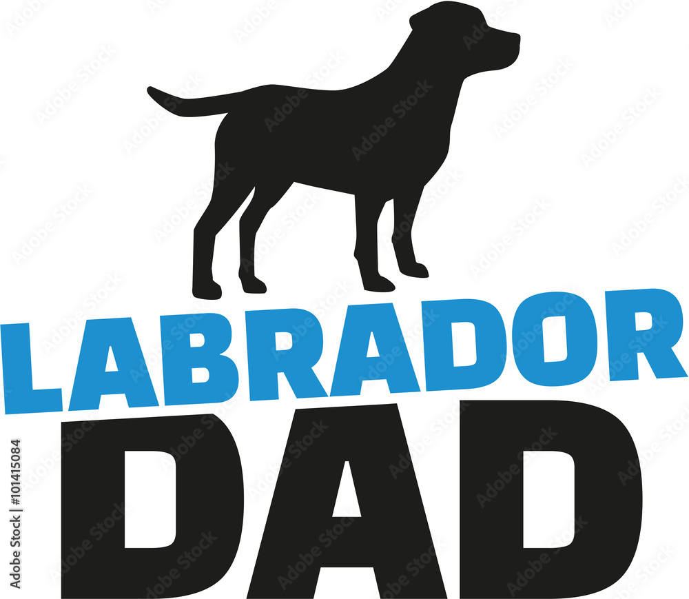 Labrador Retriever dad with dog silhouette