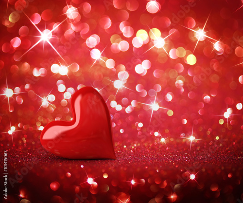 Red hearts background