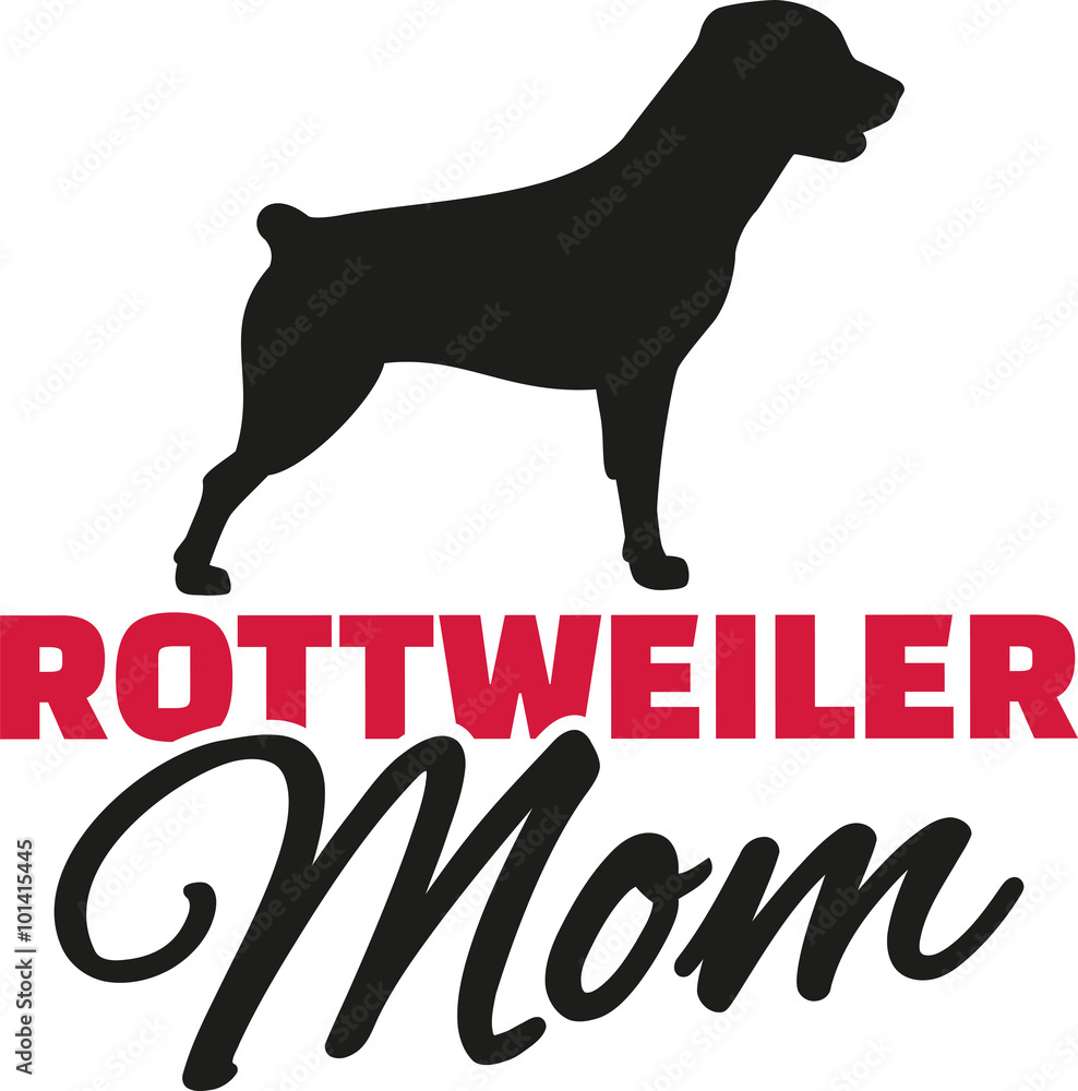 Rottweiler Mom with dog silhouette Rottweiler Mom with dog silhouette