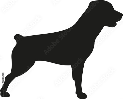 Rottweiler dog icon with short tail