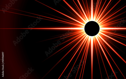 illustration of eclipsed sun