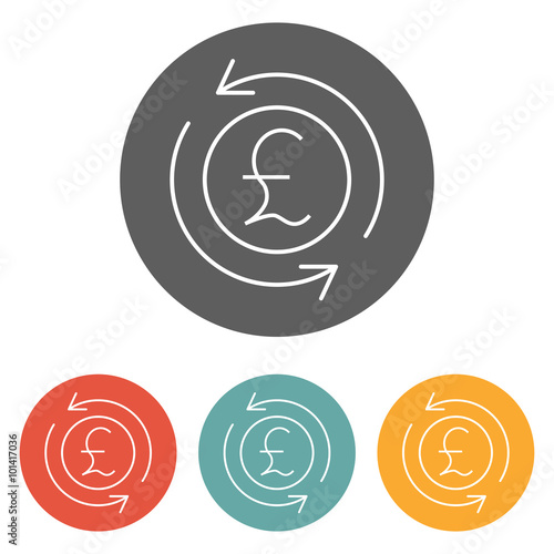 money convert pound icon