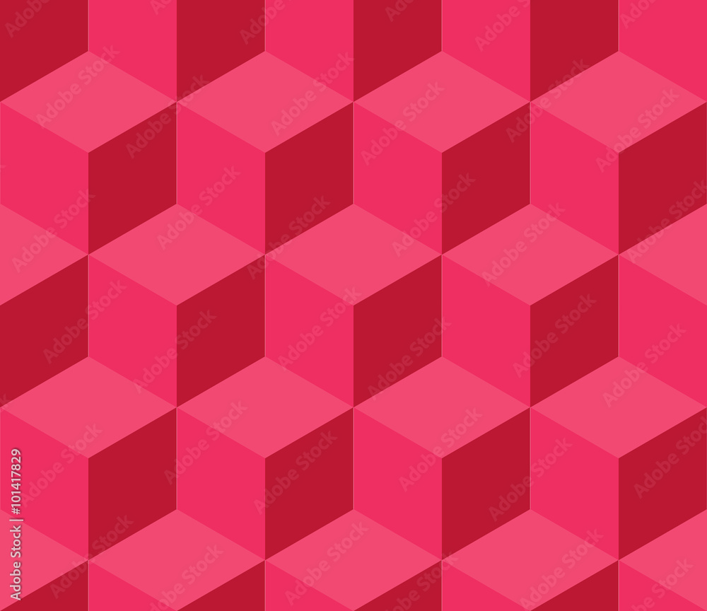Red cubic seamless pattern Red cubic seamless pattern