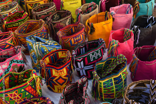 Wayuu handcrafted mochilas bags for sale in Colombia photo