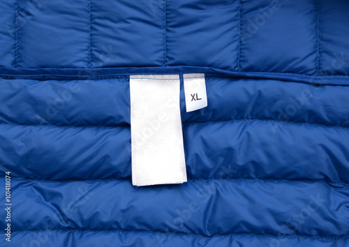 XL size clothing label for background