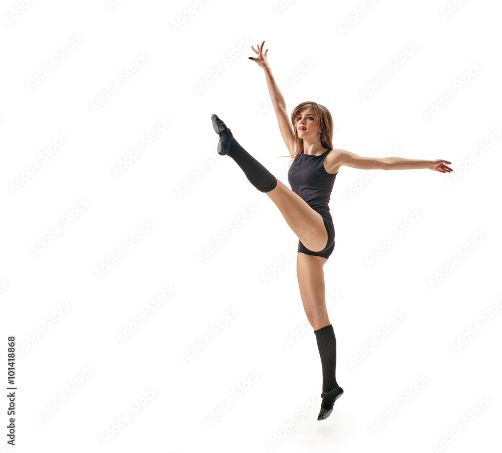 girl dancer foot up