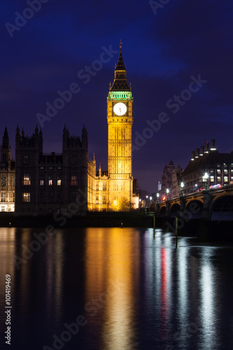 Big Ben and house of parliament at twilight  London  UK..