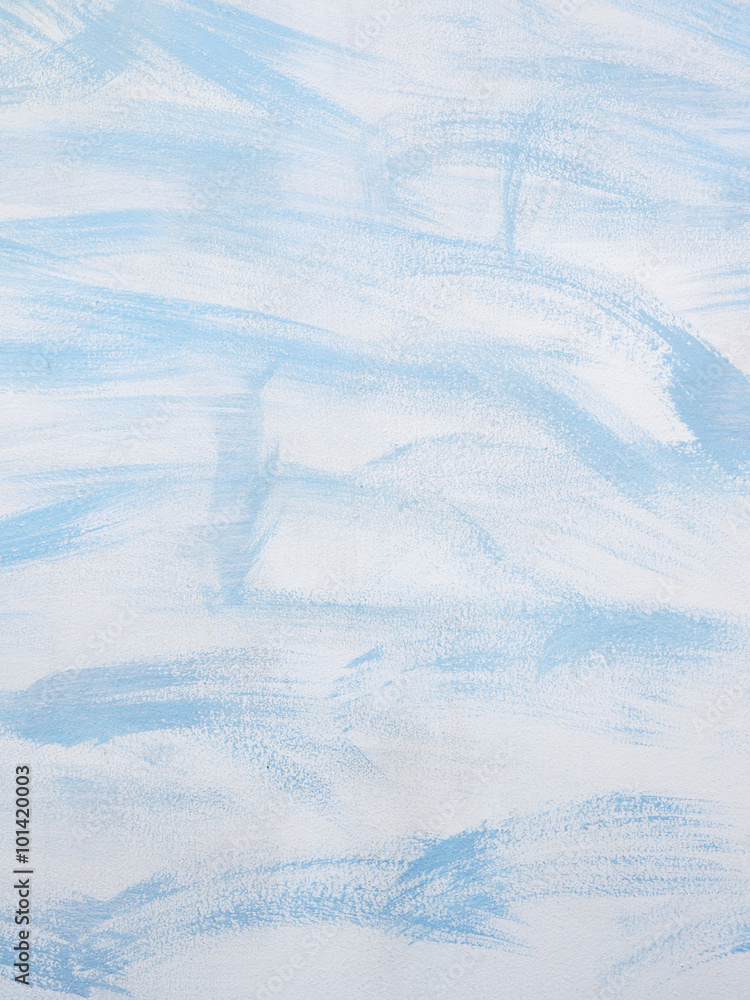 Fototapeta premium Rough textured blue wall with stains