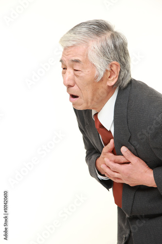 senior Japanese businessman heart attack © jedi-master
