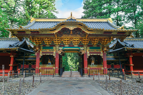 Yashamon Gate at Taiyuinbyo Shrine in Nikko, Japan photo