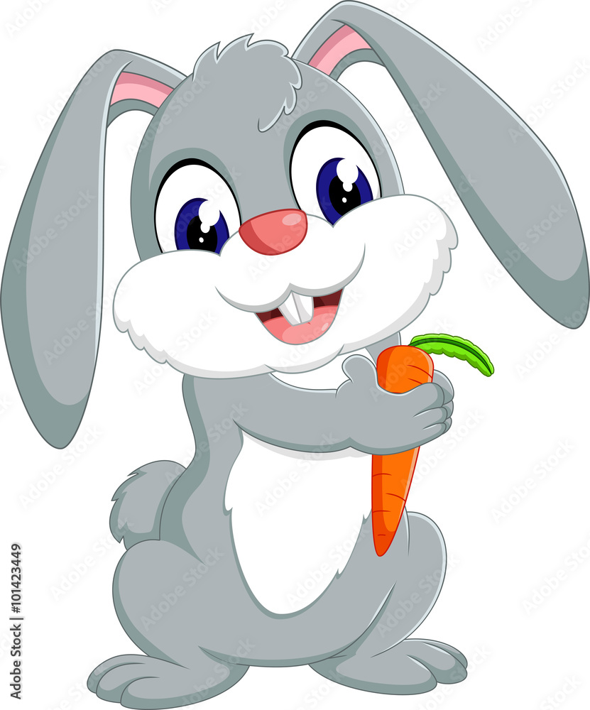 Fototapeta premium illustration of cute rabbit cartoon