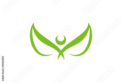 Leaf People Logo Vector