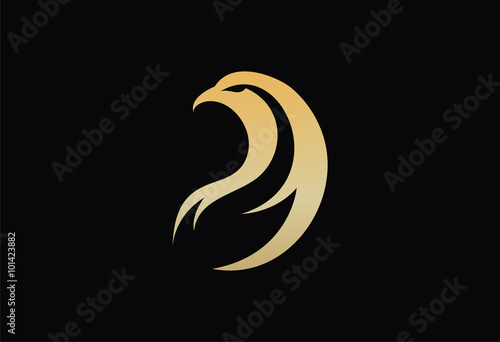 Circle Bird Logo Vector