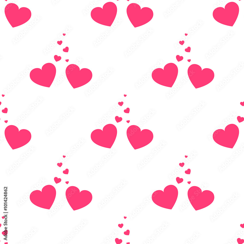 Vector valentines loving hearts seamless pattern. Wedding background. Love and passion design element