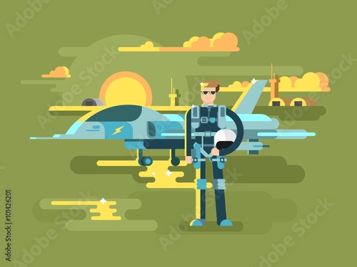 Military pilot man