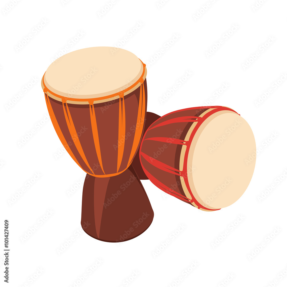 Fotografia Two african Djembe Drum.
