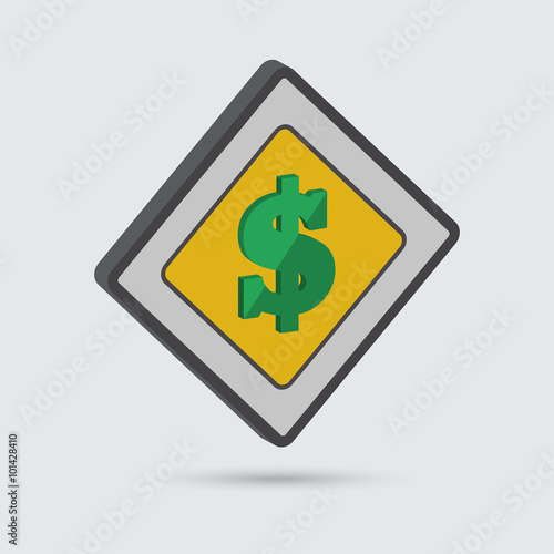 Isometric dollar sign