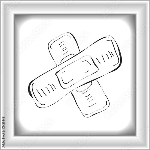 Simple doodle of a plaster