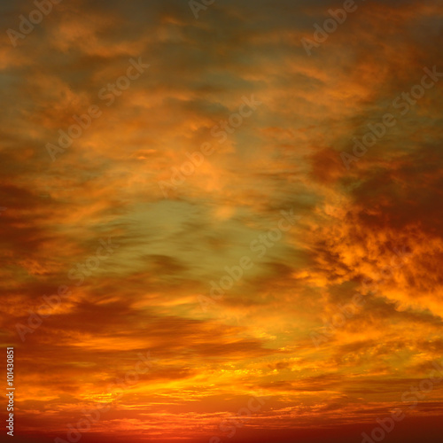 Beautiful bright sunset. Heavenly background. © Serghei V