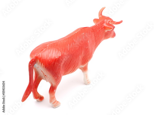 Red Bull toy on a white background