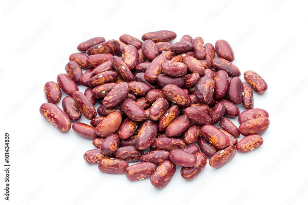 Red beans isolated on the white. Red beans isolated on the white.
