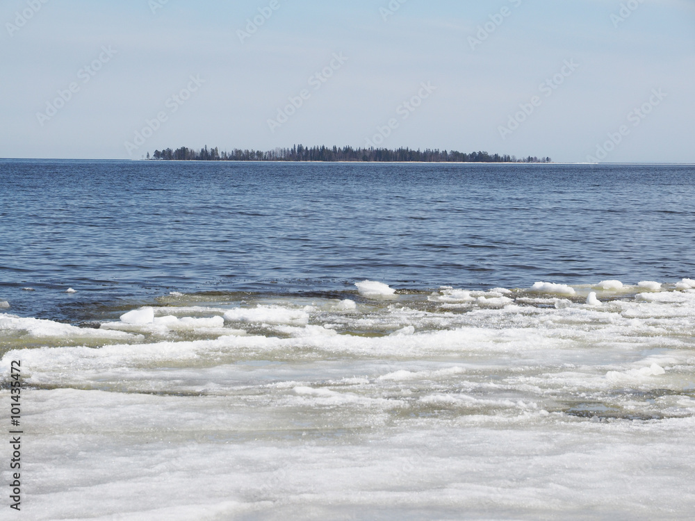 ice on the lake