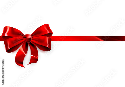Red Bow Gift Background