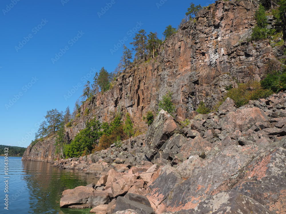 a large rock