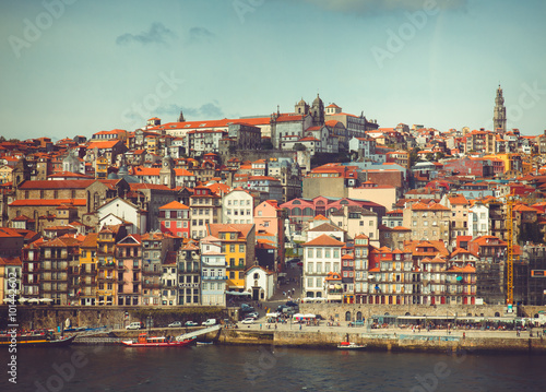 Colorful Porto cityscape from Douro River.