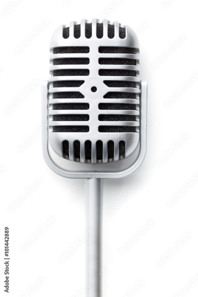 Fototapeta premium vintage silver microphone
