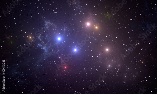 Space background with colorful stars