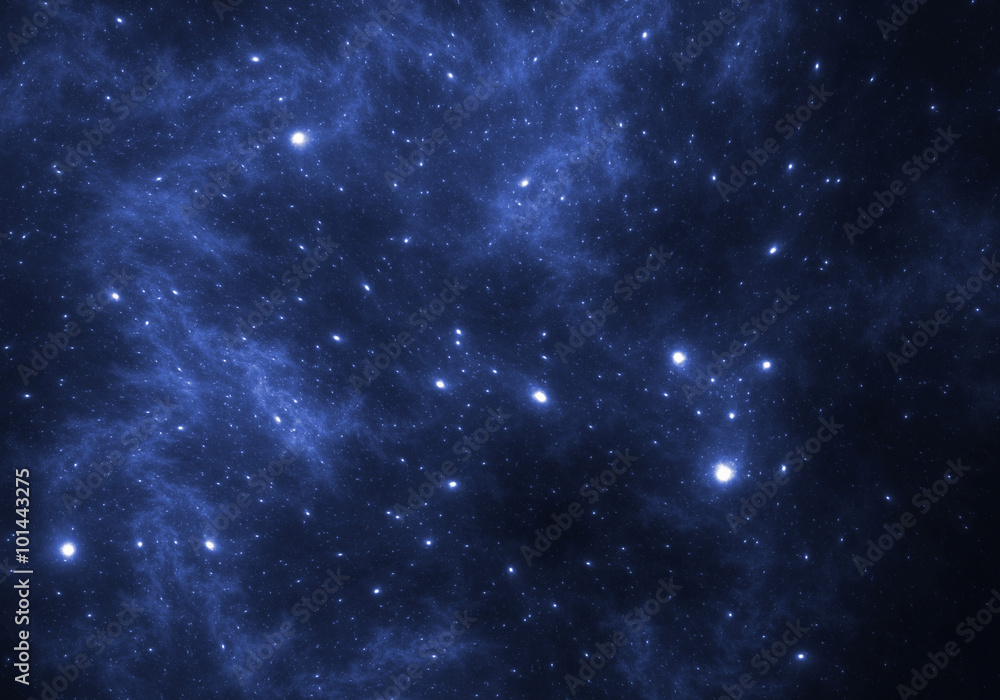 Space background with blue nebula and stars Space background with blue nebula and stars