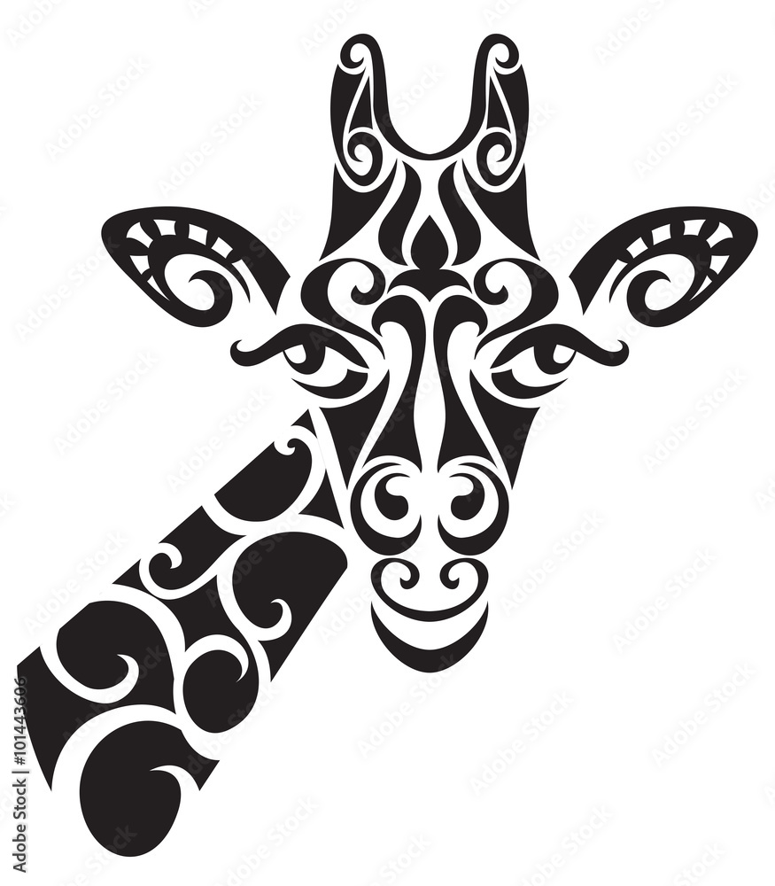 Φωτογραφία Decorative ornamental giraffe silhouette.