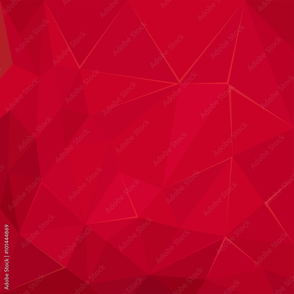 Naklejka premium Streszczenie wielokątne geometryczne wektor Czerwona faseta tapeta tło ilustracja