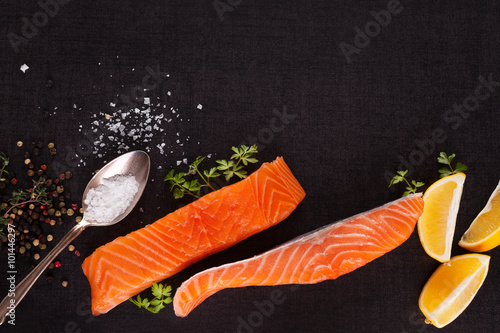 Salmon background with copyspace.