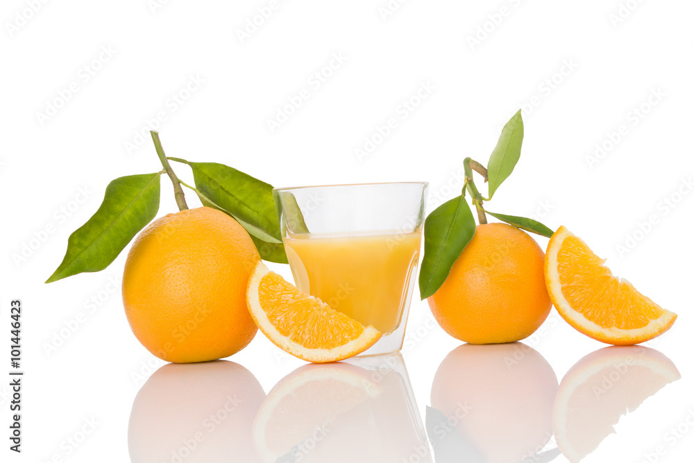 Delicious oranges isolated on white. Delicious oranges isolated on white.