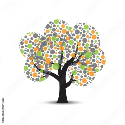 vector logo tree abstract