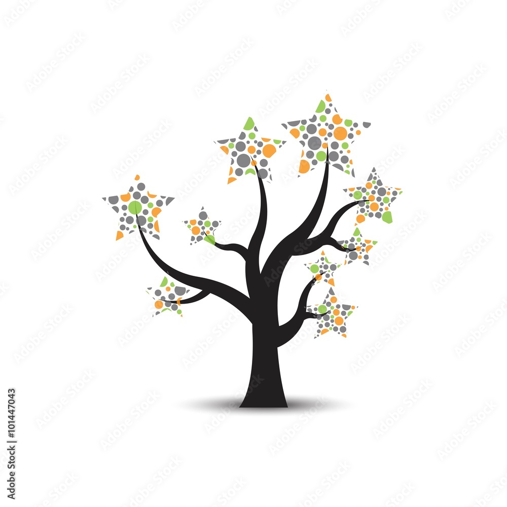 Obraz premium vector logo tree abstract