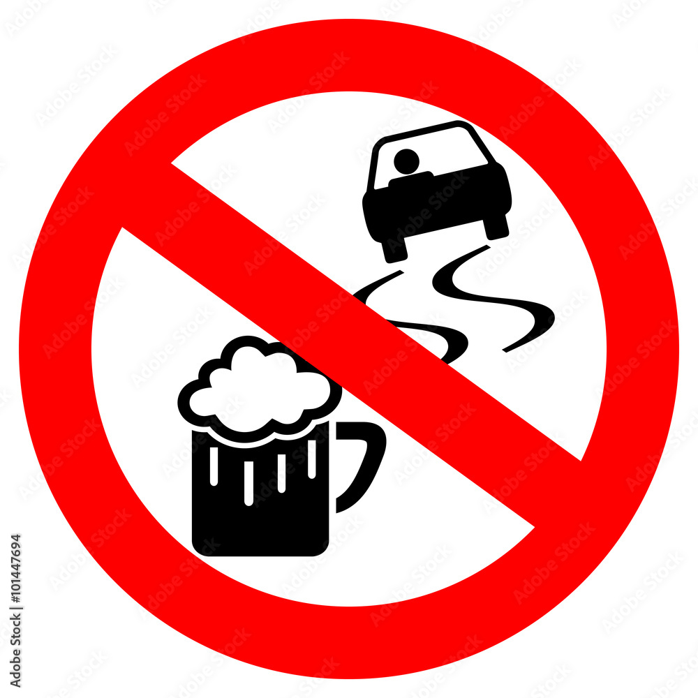 Fotografie No drink and drive sign