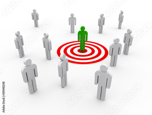 3d concept of targeting buyer