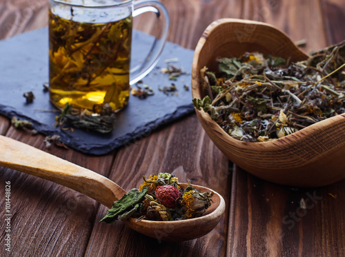 Herbal tea and dried herbs