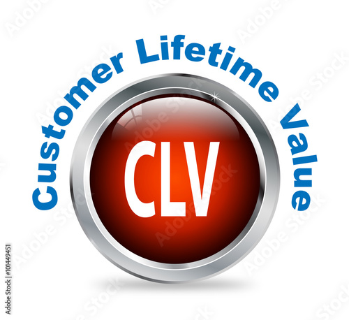 Round button of customer lifetime value - clv photo