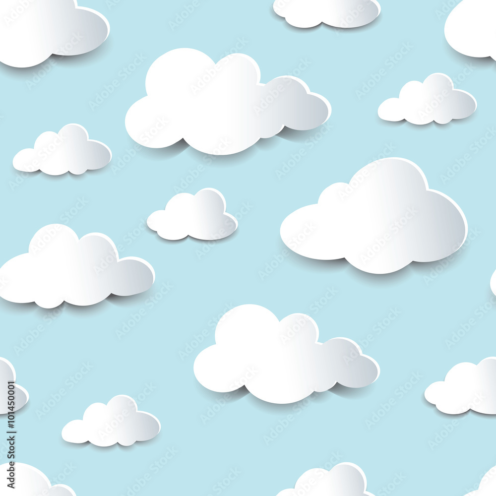 Seamless cutout clouds
