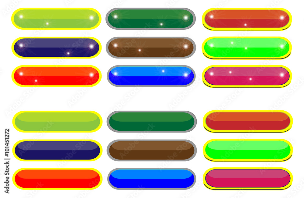 Color buttons, empty, with gloss and on a white background
Color buttons, empty, with gloss and on a white background