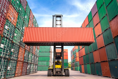 Containers in the port of Laem Chabang in Thailand.
