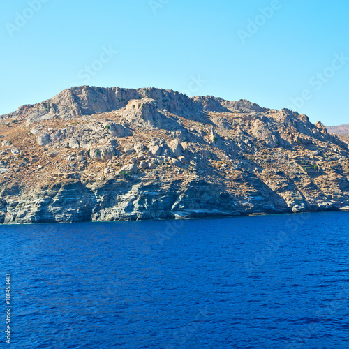 from the boat sea and sky in mediterranean sea santorini greece